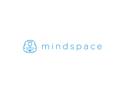 Mindspace adobe illustrator blue branding calm centre challenge design flat icon identity logo logo challenge logo design meditation mindfulness peaceful simple vector yoga zen