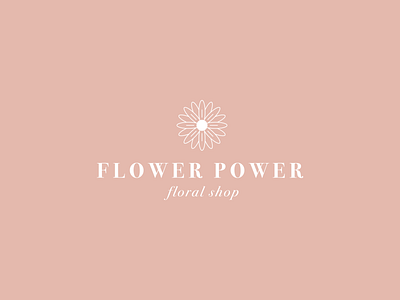 Flower Power adobe illustrator branding challenge design elegant flat floral florist flower icon identity logo logo challenge logo design minimal serif shop sun vector