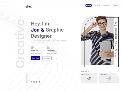 Personal Profile Template design figma landingpage photoshop psd template template design ui uiux ux xd