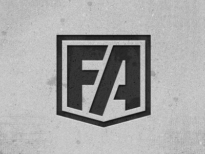 F A branding crest design icon