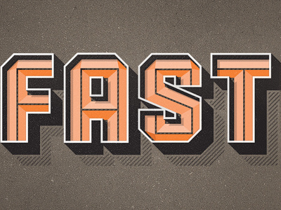 FAST go faster illustration skateboard typography