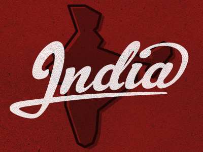 India illustration poster print shirt typography