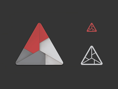 Folds identity logo origami reject triangle
