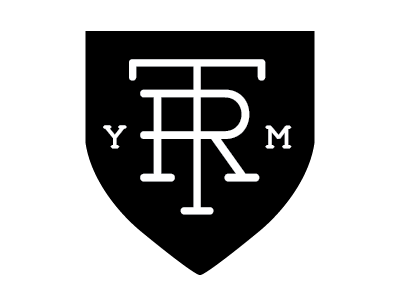 The Rising black and white church shield simple typography youth ministry
