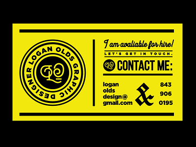 New Brand | New Card black brand identity businesscard circle design gotham lines logo modern new scripttype typography yellow