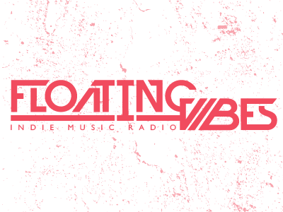 Floating Vibes Logo devil breeze gill sans indie music radio modern red texture