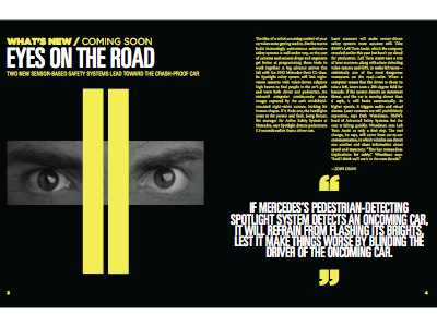 Eyes On The Road black eyes face gotham helvetica neue quotations stripes yellow