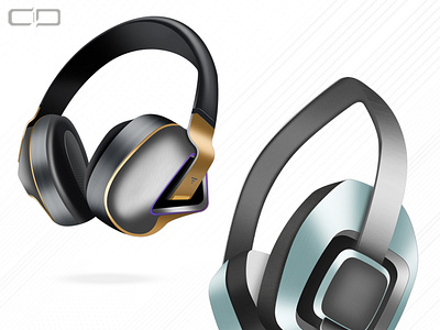 Digital sketch of DJ headphones creative custom design design fiverr productdesign