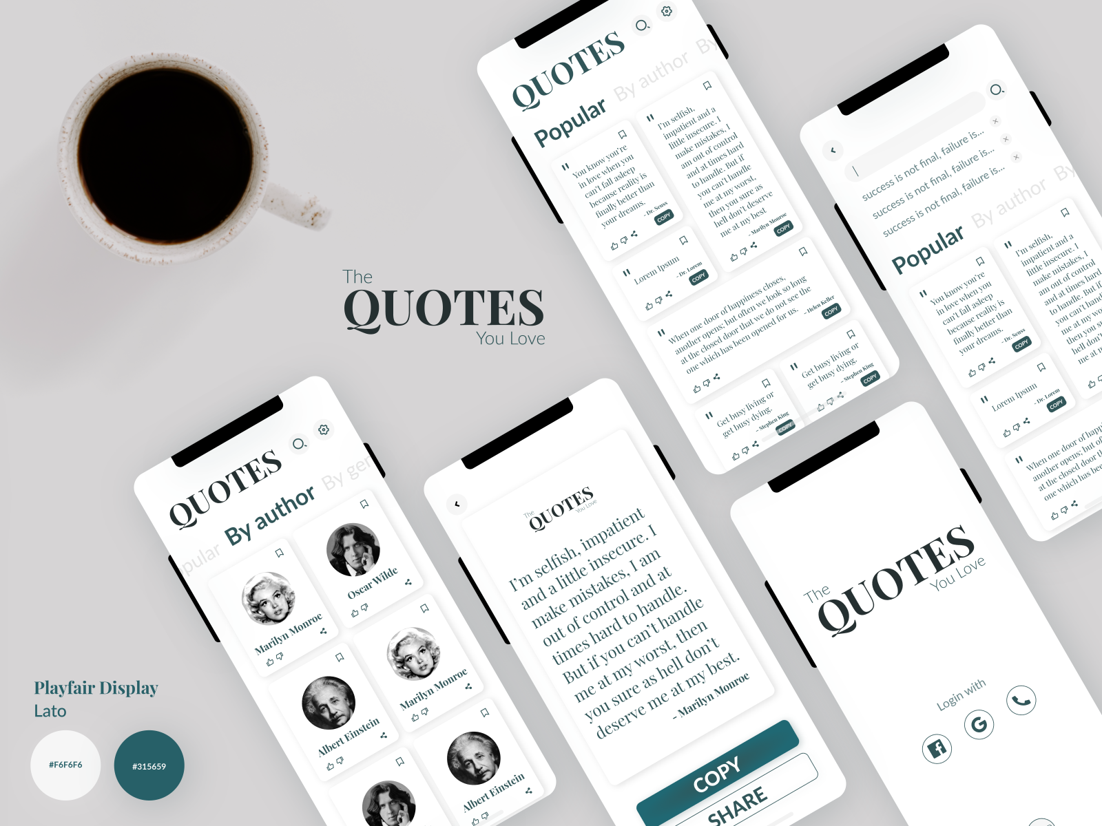 Quotes App design by Dhruv on Dribbble