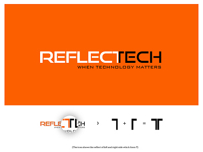 REFLECTECH branding clean design identity illustration lettering logo minimal typography vector