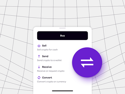 Centralized Functionality 'Move Money' app buy buy crypto crypto design navigation sell ui