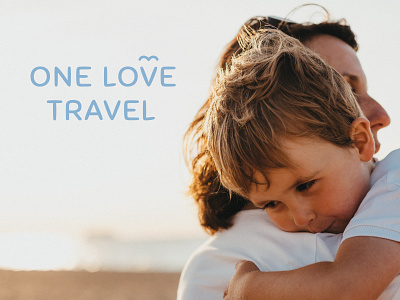 ONE LOVE TRAVEL branding design flat logo love minimal travel travelagency typography vector