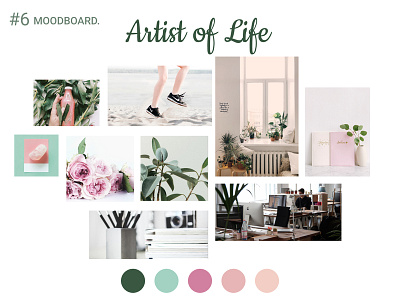 Artist of Life Moodboard adobexd design mood board process ui ux