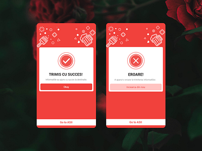Succes/Error states-Mobile Version- ASII Apply Form adobe xd button daily ui design error mobile mobile design success ui ux