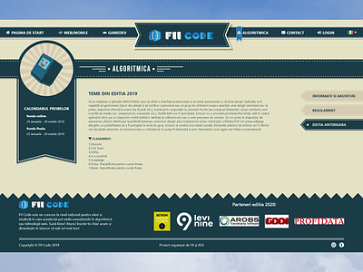 FIICODE Algoritmica Area Page adobe xd branding button design logo tabs typography ui ux web webpage website