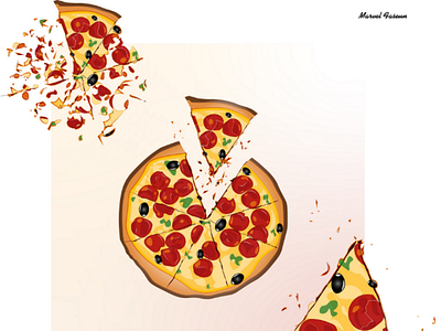 Pizza illustration for a Pizzeria Landing page