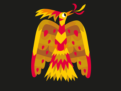 Phoenix animal bird fire illustrator mystic phoenix sticker vector
