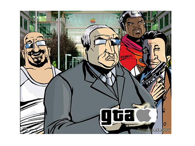 GTA: Grand Theft Apple apple banner art design design art digital art gta videogames