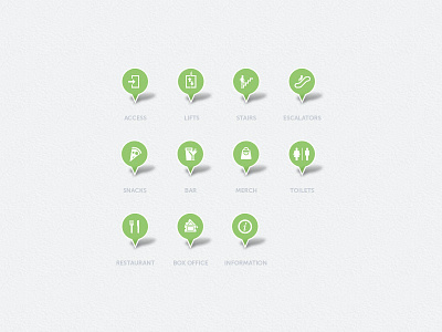 Venue glyph icons