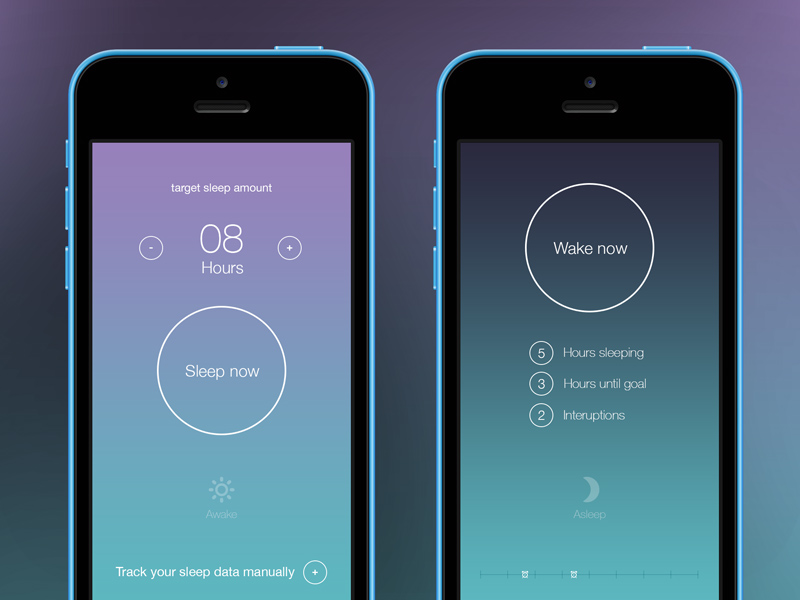 Sleep tracker app by Rich Smith - Dribbble