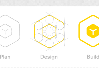 Plan, Design, Build build design pixel yolk plan website graphics yellow