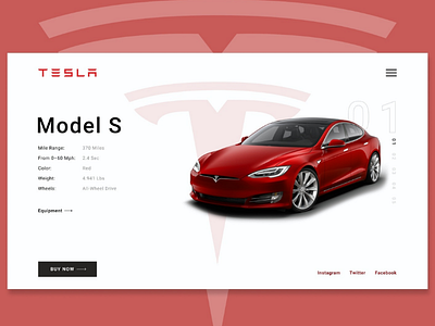 Tesla Model S figma webdesign ui uidesign