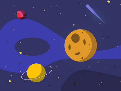 Space adobe illustrator design dribbble illustration illustrator ui ui design vector web web design