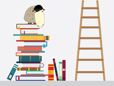 Librarian Sheep design illustration