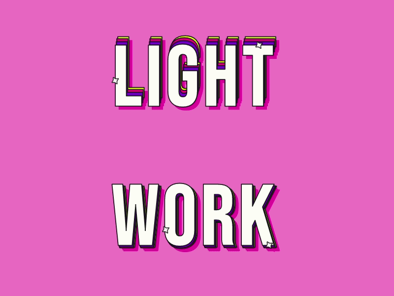 LIGHT WORK 🏋️ animation character illustration loop typography vector