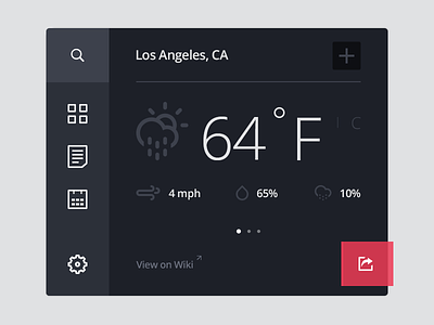 Los Angeles, CA app climacons flat icons ios7 menu metro settings ui ux weather widget