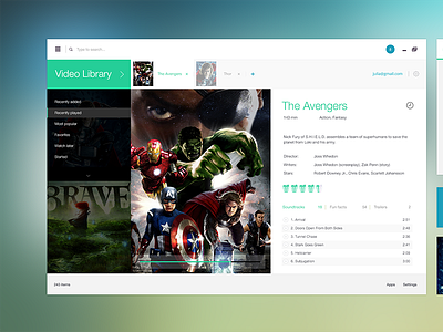 Media Library app application icon library media menu metro movie notification ui ux video