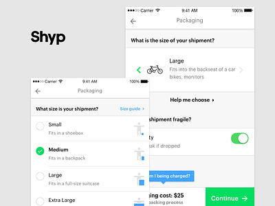 Shyp Packaging UI