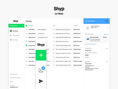 Shyp on Web launched!!! 🚀 brand form guide icon iconography keyboard logo shyp style typography ui ux