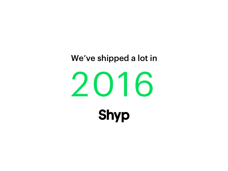 We shipped a lot in 2016! 🎉 brand form guide icon iconography keyboard logo shyp style typography ui ux