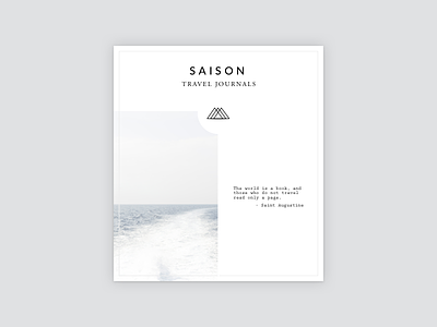 Saison Magazine Cover 🌿 brand form guide icon iconography keyboard logo shyp style typography ui ux