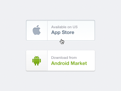 App Buttons active android app apple appstore available background blue button clean download effect green grey hover icon indent ios light logo noise normal robot shadow state texture ui ux white