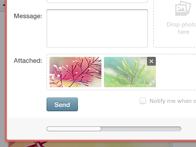 Send message popup by Julia Khusainova on Dribbble