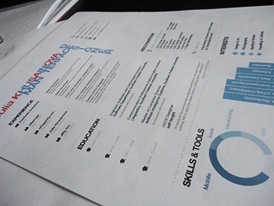 Resume Printed brand chart cv icons personal print resume