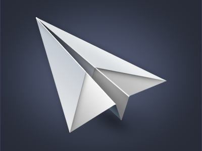 Sparrow icon design effect glow icon mac osx paper plane practice