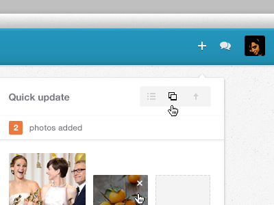 Upload photos popup ui upload user ux