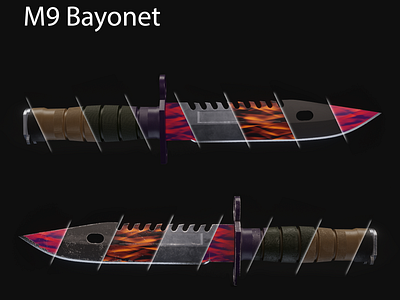 M9 Bayonet 3d bayonet blender cg eevee game knife lowpoly steel