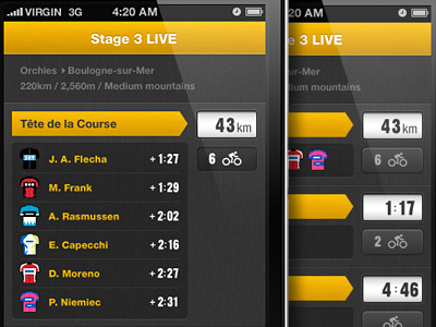 Tour de France app - live coverage ios iphone iphonem