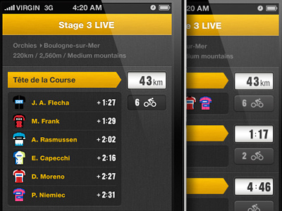 Tour de France app - live coverage