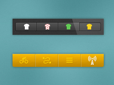 Tour de France app tabs