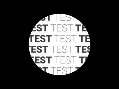Test text animation motion design