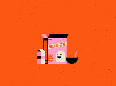 Ghoul O's Cereal color palette colors design illustration vector