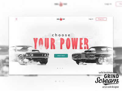 Design Concept of Homepage "Power Trade" concept design photoshop ui ux web