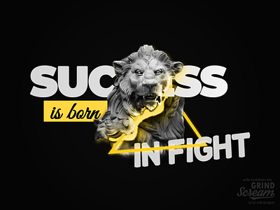 Success is born in fight clipart collage graphic design photoshop