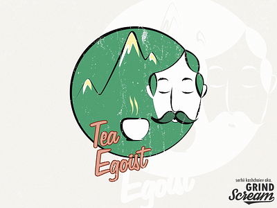 Tea Egoist Logo Concept design illustration logo mountains tea