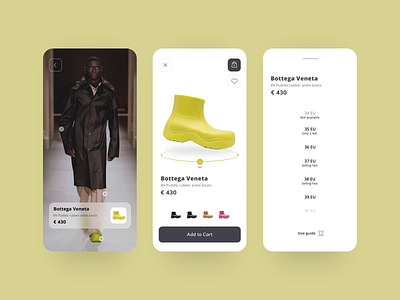 Fashion e-commerce - Mobile App app design e comerce e commerce app fashion app mobile app mobile design runway shopping app ui ux web